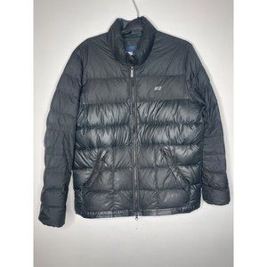 Nike Sportswear Puffer Jacket Black Goose Down Blue Tags Full Zip Size L